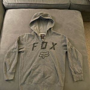 Kids large Fox zipper hoodie, lightly worn